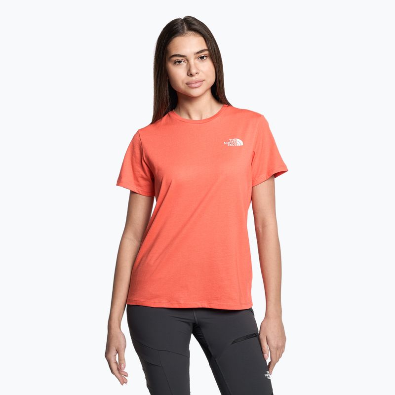 Tricou de trekking pentru femei The North Face Foundation Graphic portocaliu NF0A55B2LV31