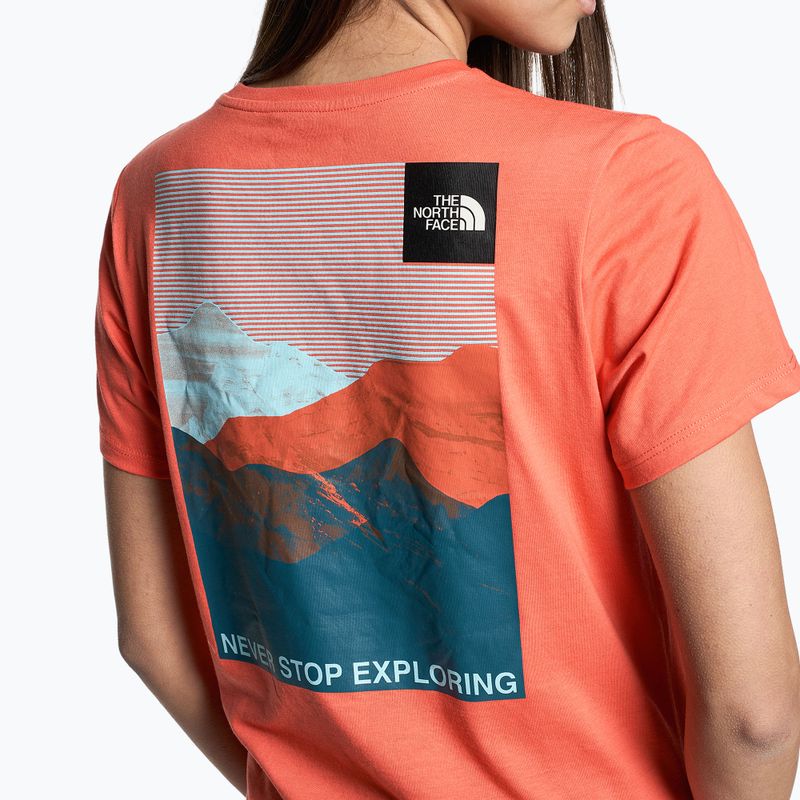 Tricou de trekking pentru femei The North Face Foundation Graphic portocaliu NF0A55B2LV31 4