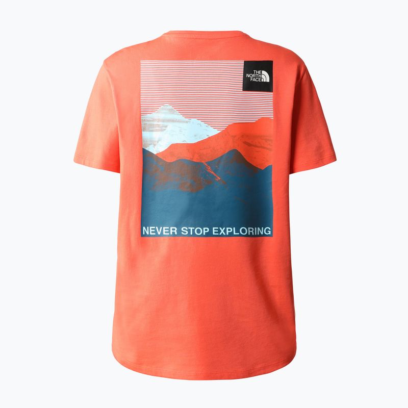 Tricou de trekking pentru femei The North Face Foundation Graphic portocaliu NF0A55B2LV31 6
