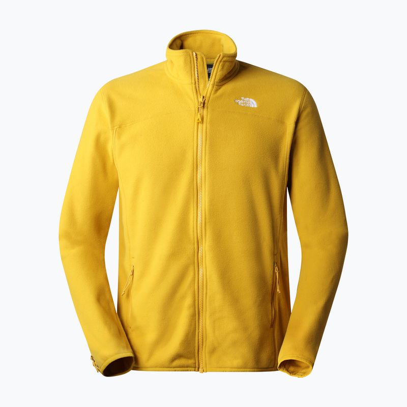 Hanorac fleece pentru bărbați The North Face 100 Glacier FZ galben NF0A5IHQH9D1