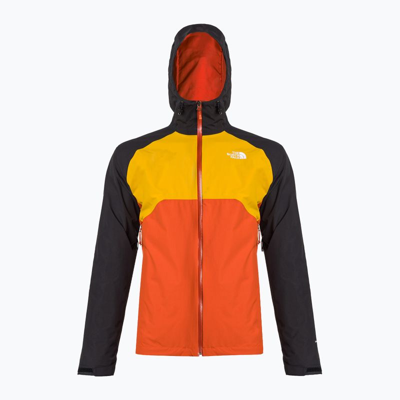 Jachetă de ploaie pentru bărbați The North Face Stratos negru-portocaliu-roșu NF00CMH9IMV1