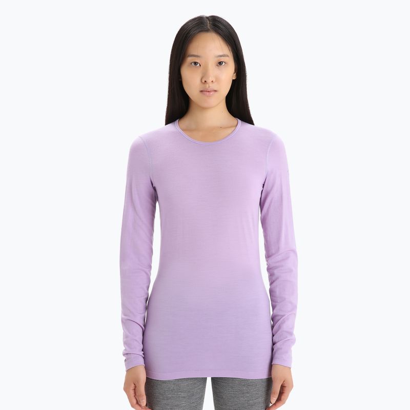 Tricou termic pentru femei Icebreaker 200 Oasis LS Crewe Purple Gaze 104375