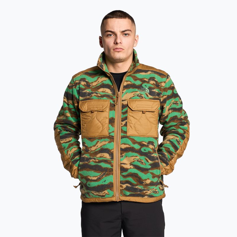 Hanorac de trekking pentru bărbați The North Face Royal Arch FZ maro și verde NF0A7UJBIOO1