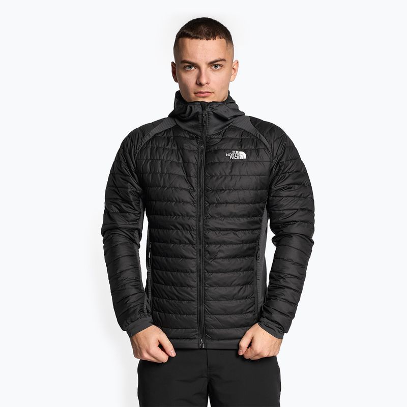 Jachetă bărbătească The North Face Insulation Hybrid pentru bărbați, negru/gri de asfalt