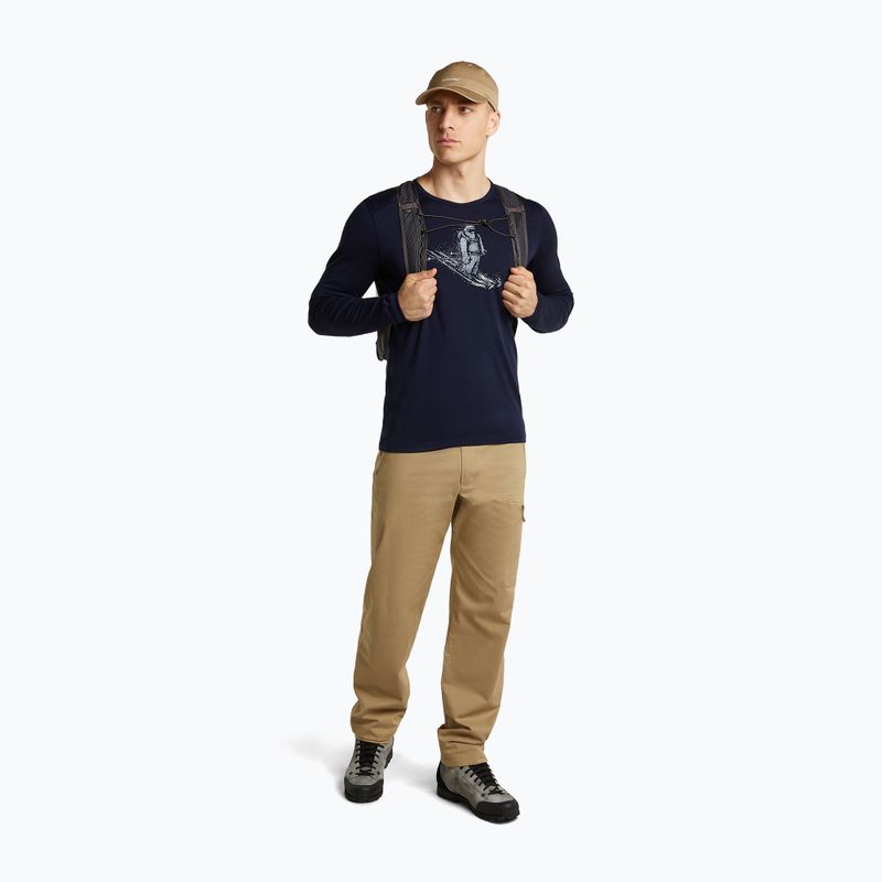 Longsleeve pentru bărbați icebreaker Merino 200 Oasis Crewe SkiingYeti midnight navy 2