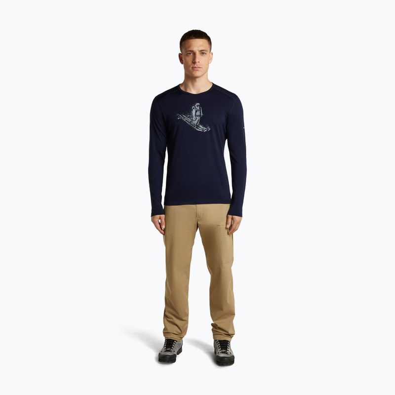 Longsleeve pentru bărbați icebreaker Merino 200 Oasis Crewe SkiingYeti midnight navy 4