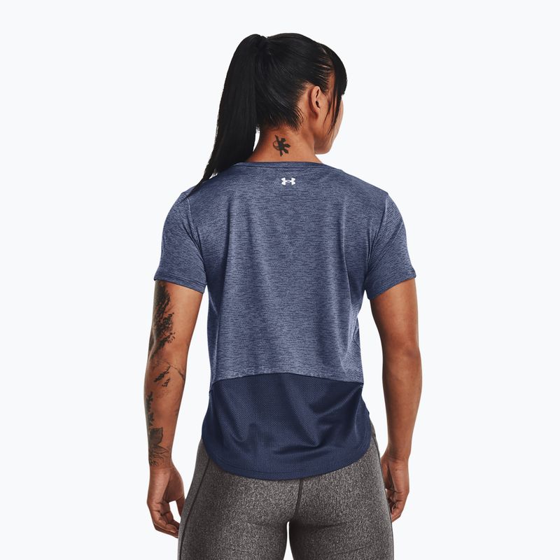Under Armour UA Tech Vent SS tricou de antrenament pentru femei albastru 1366129 2