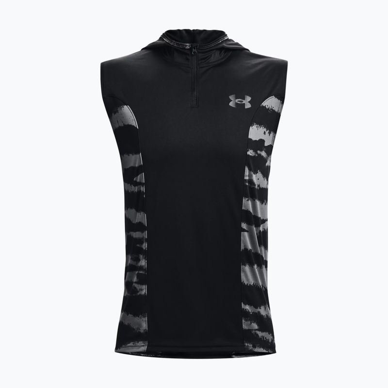 Tricou de baschet cu glugă pentru bărbați Under Armour  Baseline Tank Hoodie 002 negru 1370240-002-LG
