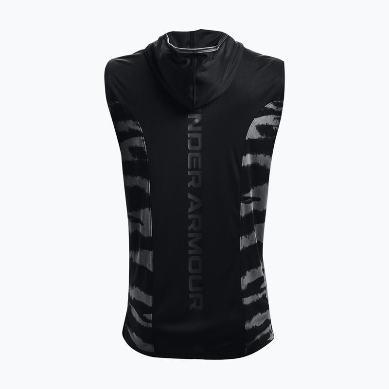 Tricou de baschet cu glugă pentru bărbați Under Armour  Baseline Tank Hoodie 002 negru 1370240-002-LG 2