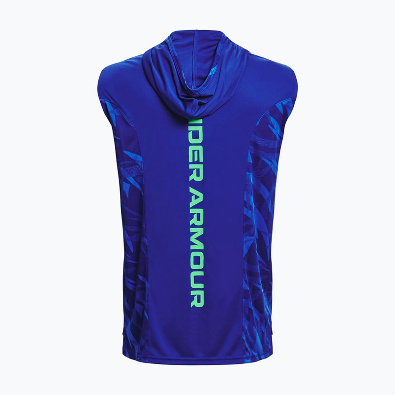 Tricou de baschet cu glugă pentru bărbați Under Armour Baseline Tank Hoodie 401 albastru 1370240-401-LG 2