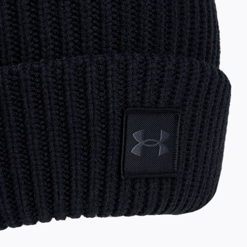 Șapcă de iarnă pentru bărbați Under Armour Ua Halftime Ribbed negru 1373092 3