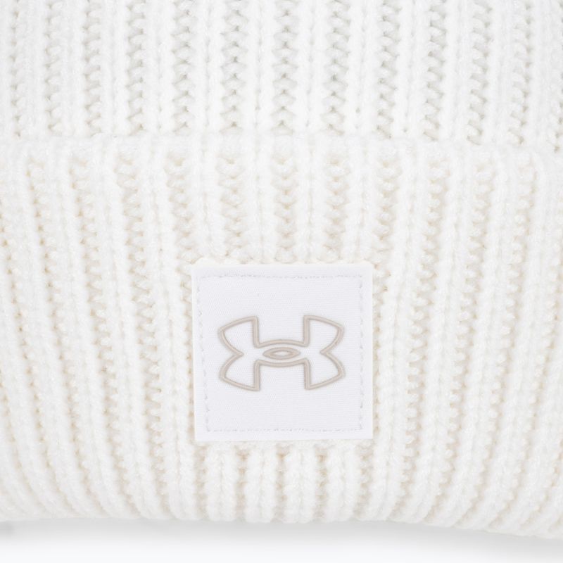 Under Armour șapcă de iarnă pentru femei Halftime Ribbed Pom alb/gri gri fantomă 4