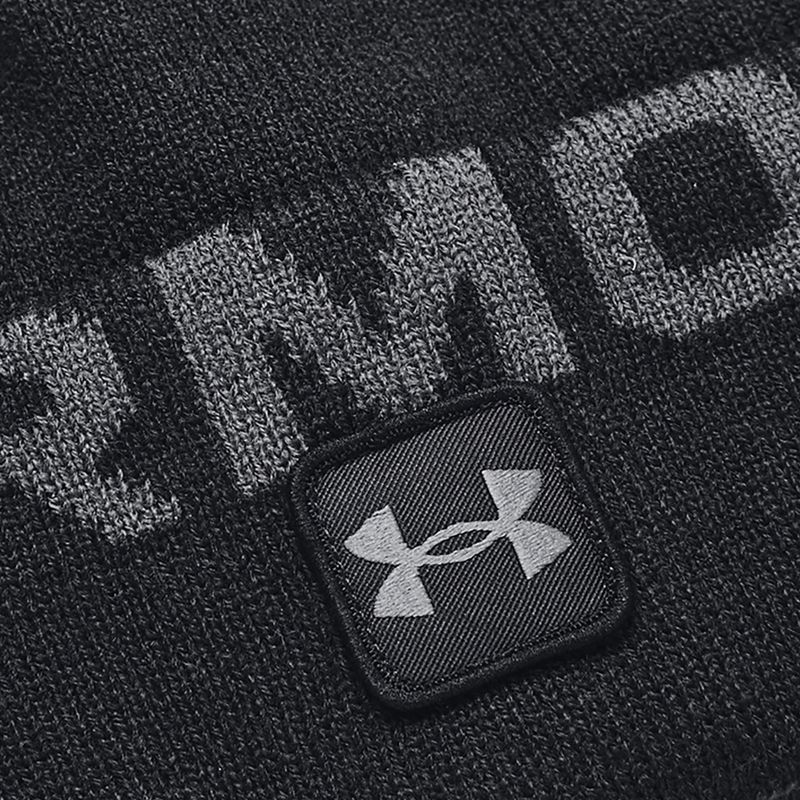 Șapcă de iarnă pentru bărbați Under Armour Ua Halftime Fleece Pom negru 1373093 5