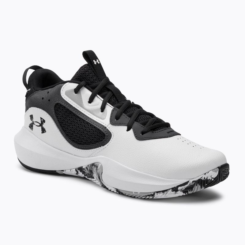 Încălțăminte de baschet pentru bărbați Under Armour Lockdown 6 alb-gri 3025616-101