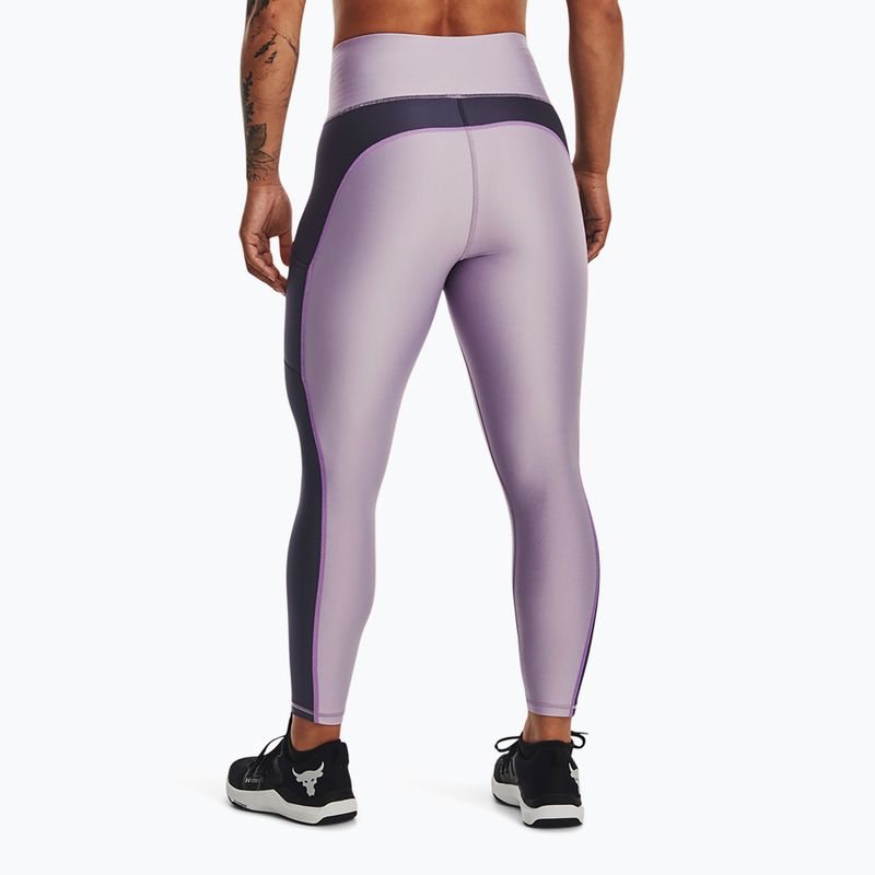 Colanți de antrenament pentru femei Under Armour Project Rock HG Ankle purple luxe 3