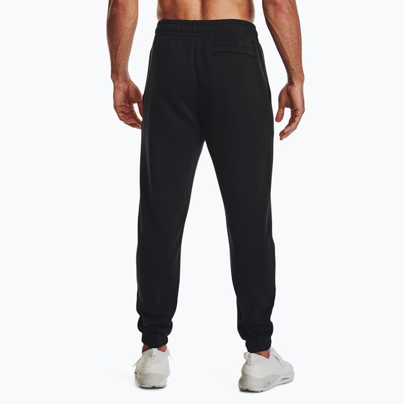 Pantaloni de antrenament pentru bărbați Under Armour Essential Fleece Joggers black/white 3