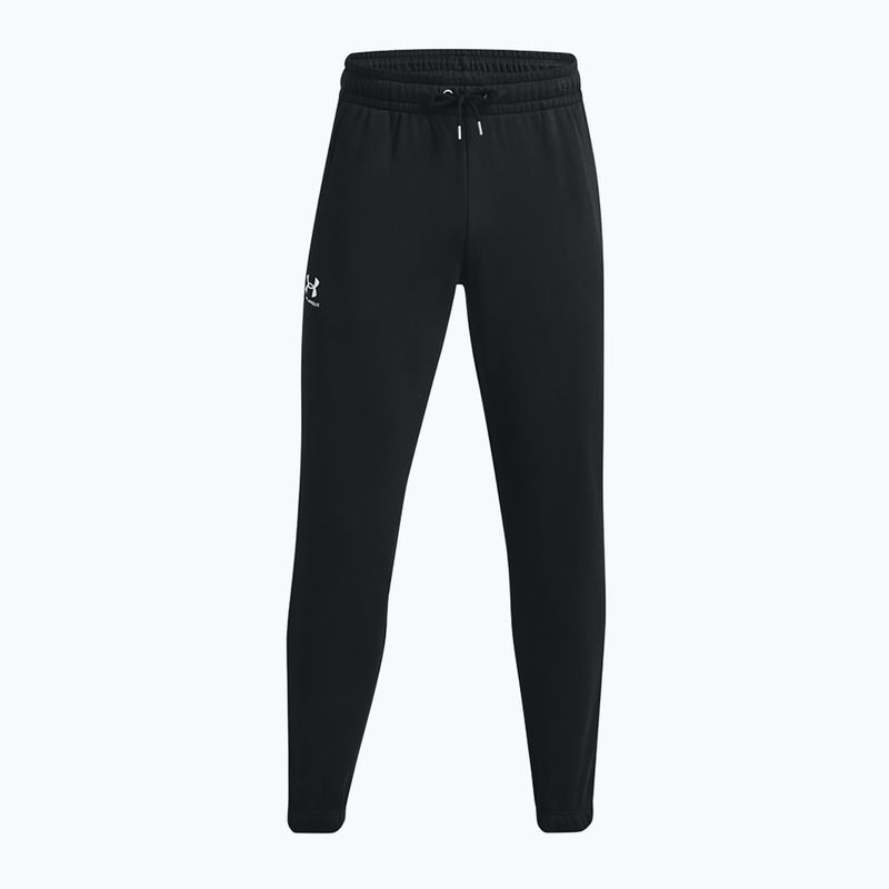 Pantaloni de antrenament pentru bărbați Under Armour Essential Fleece Joggers black/white 5