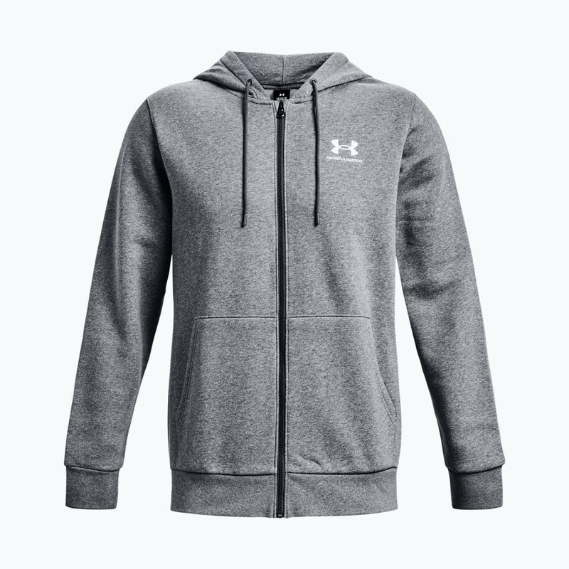 Bărbați Under Armour Essential Fleece Fleece Full Zip Hood Training Sweatshirt Gri 1373881 5