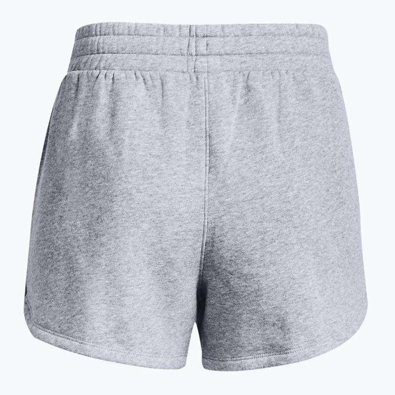 Pantaloni scurți de antrenament Under Armour Rival Fleece gri pentru femei 1376257 4