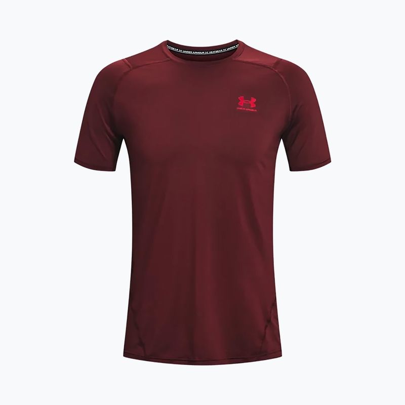 Tricou pentru bărbați Under Armour HeatGear Armour Armour Fitted training t-shirt maro 1361683