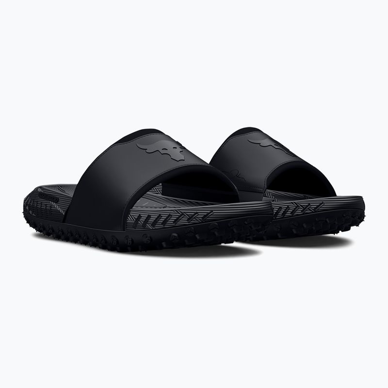 Șlapi Under Armour Rock 3 black/white clay 3
