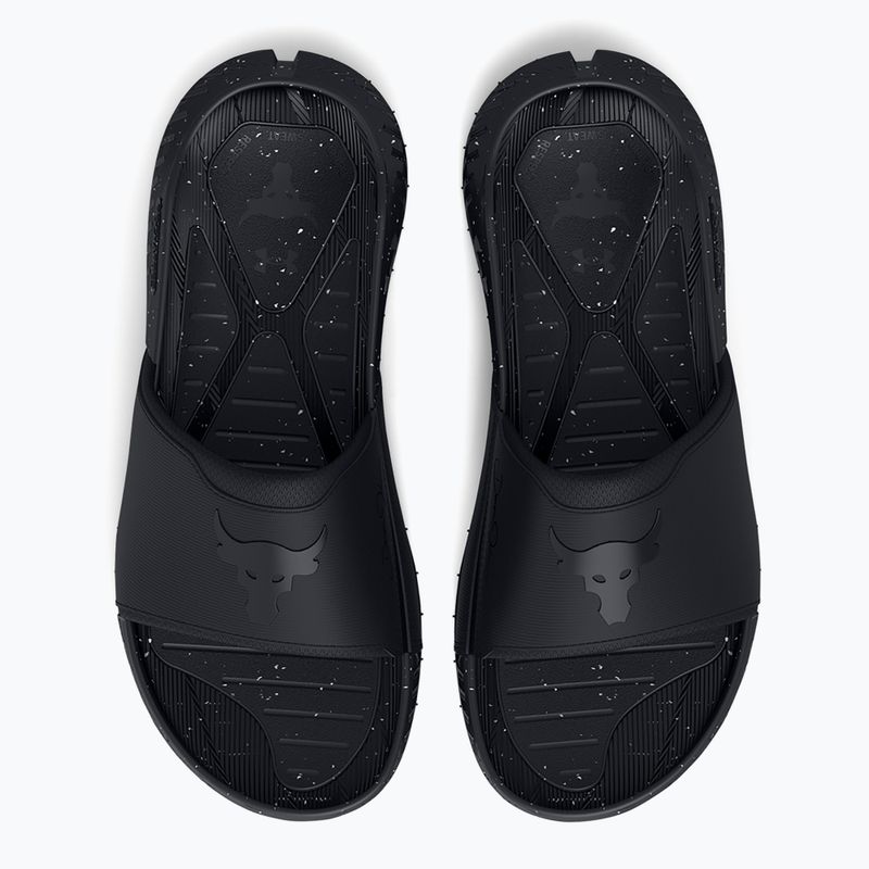 Șlapi Under Armour Rock 3 black/white clay 4