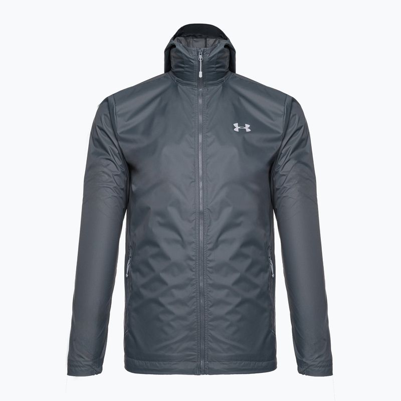 Jachetă de antrenament pentru bărbați Under Armour Forefront Rain gri 1321439