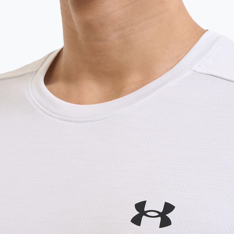 Tricou de antrenament pentru bărbați Under Armour Tech Vent distant white/black 5