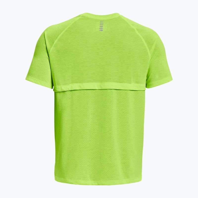 Under Armour Streaker tricou de alergare pentru bărbați verde lime 1361469-369