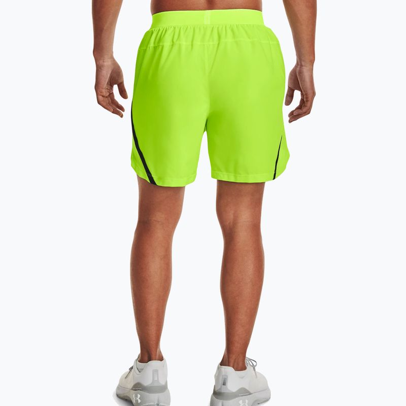 Pantaloni scurți de alergare pentru bărbați Under Armour Launch Sw 5'' verde 1361492-369 2