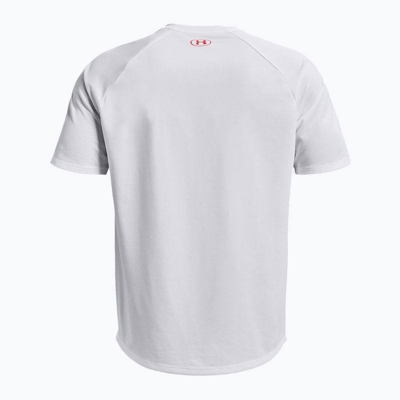 Under Armour Tech Fade tricou de antrenament pentru bărbați roșu și alb 1377053 4