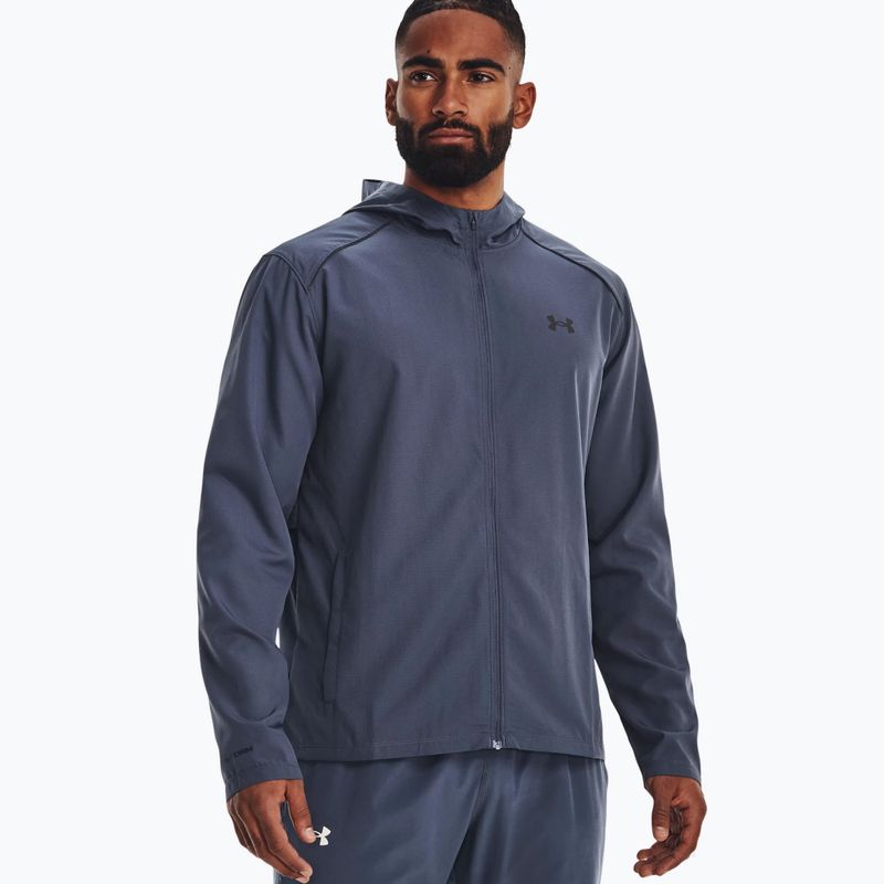 Jachetă de alergare Under Armour Storm Run cu glugă pentru bărbați, albastru 1376795 6