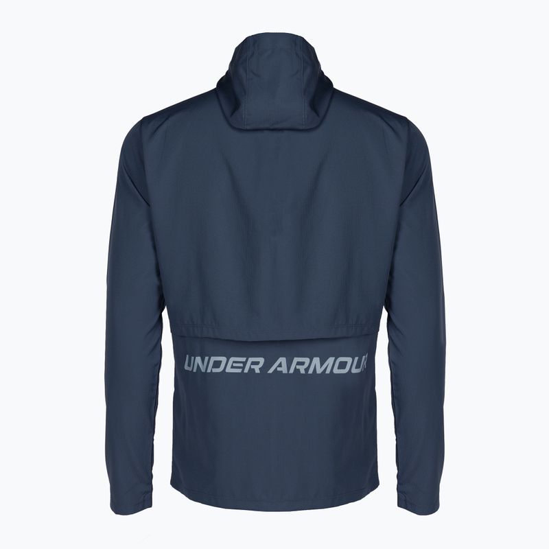 Jachetă de alergare Under Armour Storm Run cu glugă pentru bărbați, albastru 1376795 2