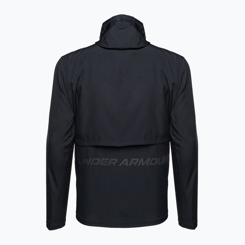 Under Armour Storm Run Geacă de alergare cu glugă pentru bărbați negru 1376795 2