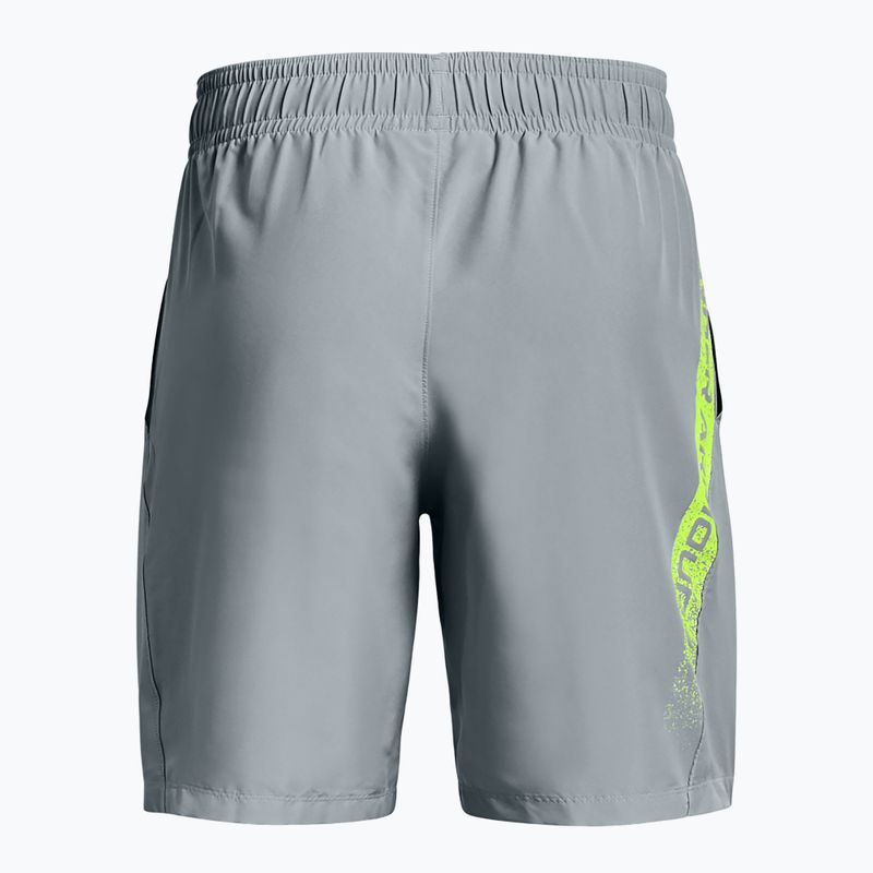 Pantaloni scurți de antrenament Under Armour Woven Graphic gri pentru bărbați 1370388-465 4