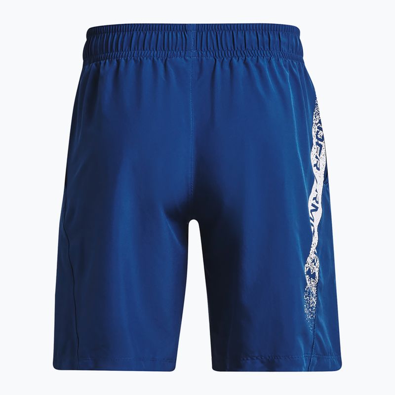 Pantaloni scurți de antrenament Under Armour Woven Graphic pentru bărbați albastru 1370388-471 4