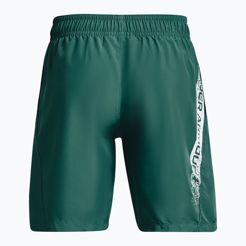 Pantaloni scurți de antrenament pentru bărbați Under Armour Woven Graphic verde 1370388-722 4