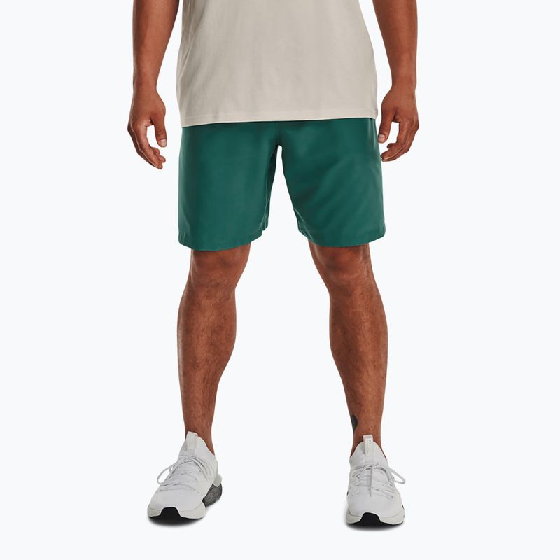 Pantaloni scurți de antrenament pentru bărbați Under Armour Woven Graphic verde 1370388-722