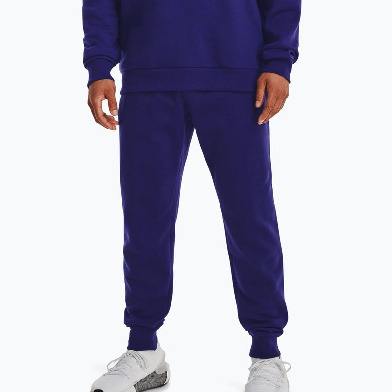 Pantaloni de antrenament pentru bărbați Under Armour Rival Fleece Joggers albastru marin 1357128