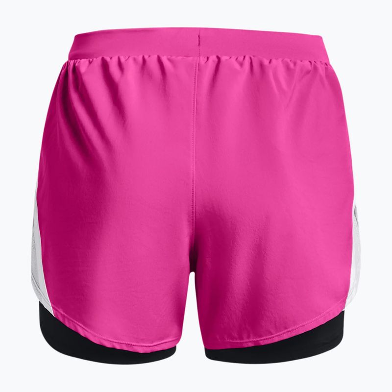 Under Armour Fly By 2.0 2N1 pantaloni scurți de alergare pentru femei roz 1356200-652 2