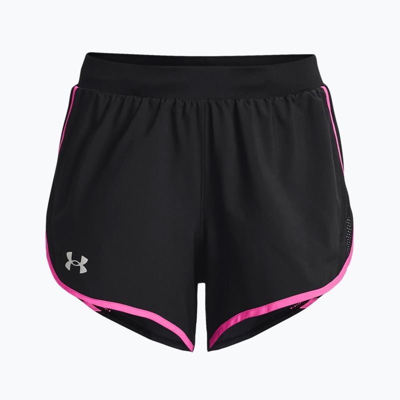 Under Armour Fly By 2.0 pantaloni scurți de alergare pentru femei negru/roz 1350196 3