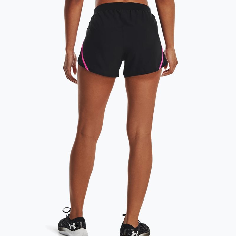 Under Armour Fly By 2.0 pantaloni scurți de alergare pentru femei negru/roz 1350196 2