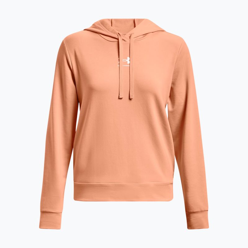 Tricou de antrenament pentru femei Under Armour Rival Terry Hoodie portocaliu 1369855 2