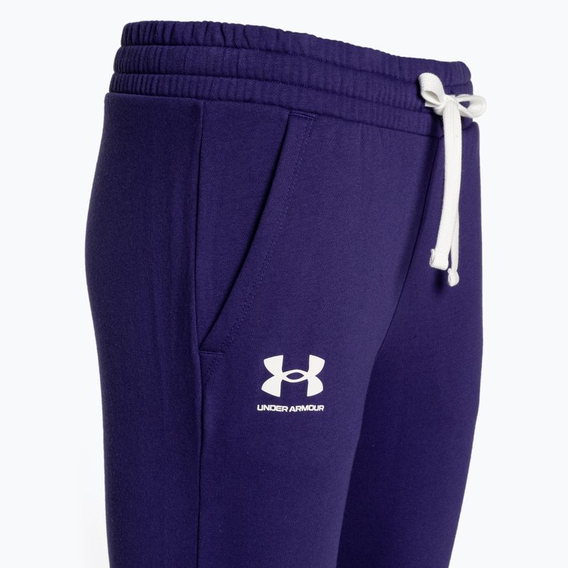 Pantaloni de antrenament pentru femei Under Armour Rival Fleece Joggers albastru marin 1356416 5