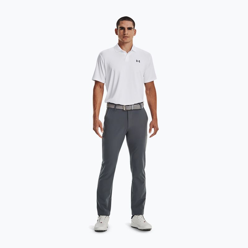 Tricou polo pentru bărbați Under Armour Matchplay Polo white/pitch gray 2
