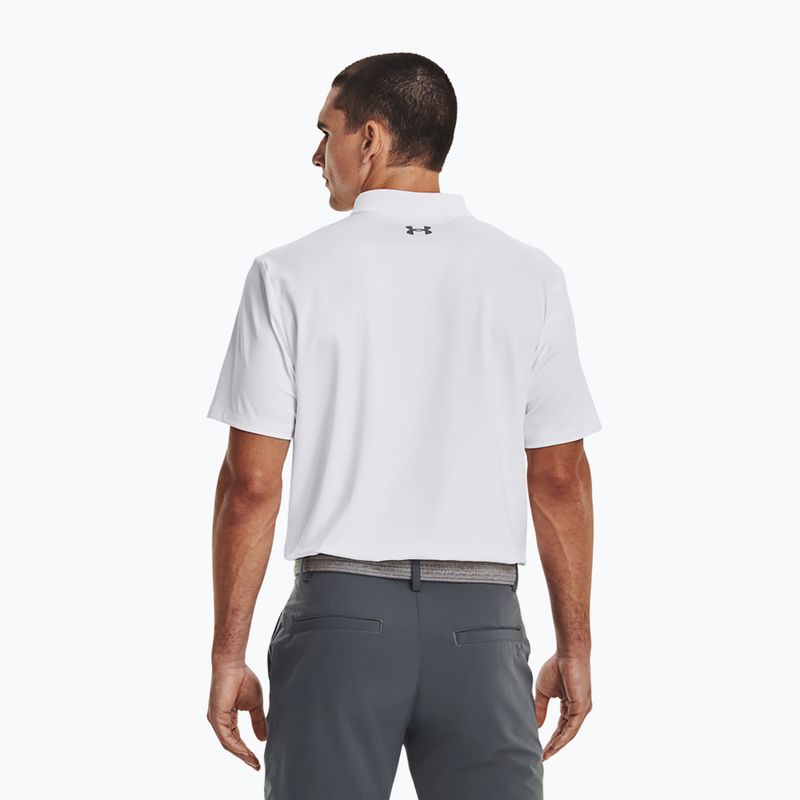 Tricou polo pentru bărbați Under Armour Matchplay Polo white/pitch gray 3