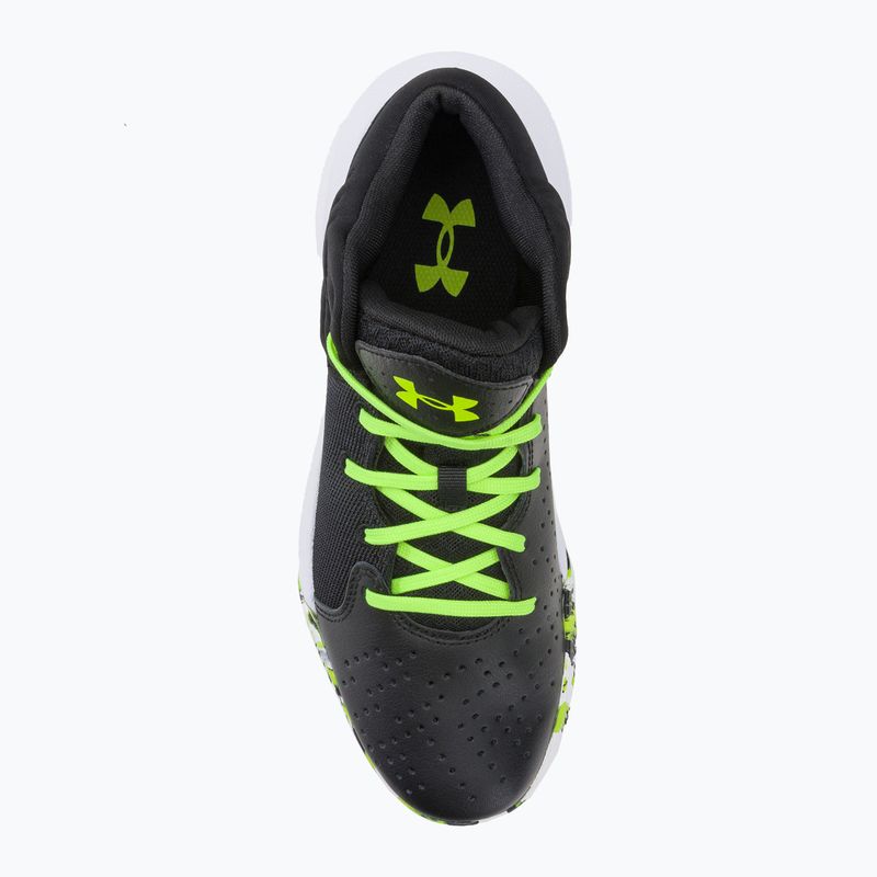 Under Armour Jet '21 pantofi de baschet pentru bărbați negru și alb 3024260 6