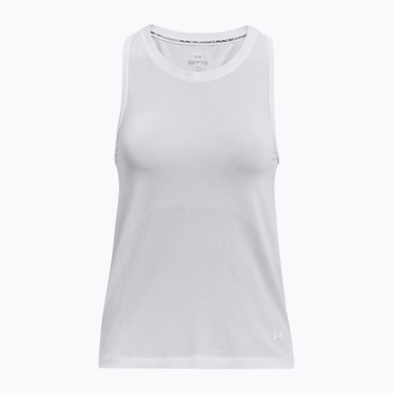 Femeile Under Armour Seamless Stride Singlet tricou de alergare alb 1375697 4