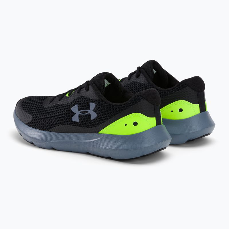 Under Armour Surge 3 pantofi de alergare pentru bărbați negru-verde 3024883 3