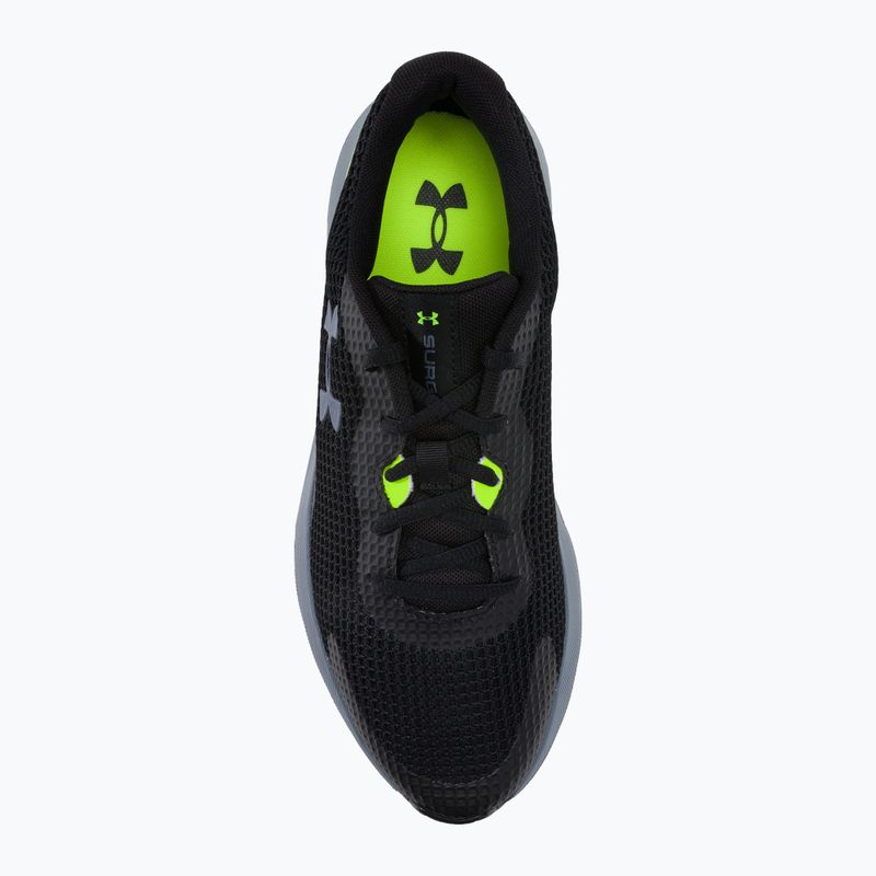 Under Armour Surge 3 pantofi de alergare pentru bărbați negru-verde 3024883 6